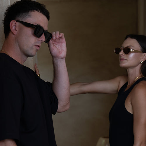 Zaii gloss black oversized cat eye designer sunglasses