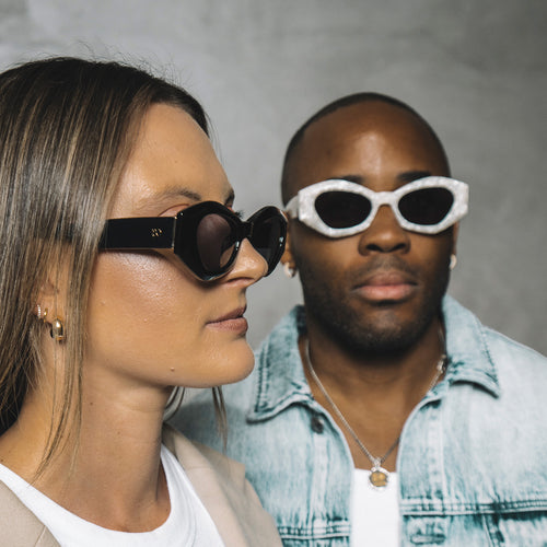 Rufus Pearl White designer sunglasses luxury acetate frame