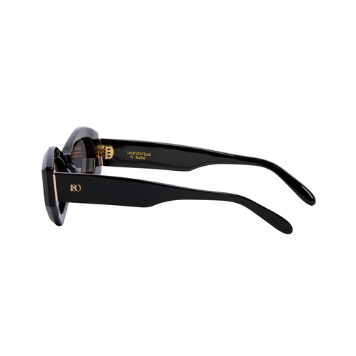 Rufus Gloss Black acetate sunglasses, ladies' designer eyewear