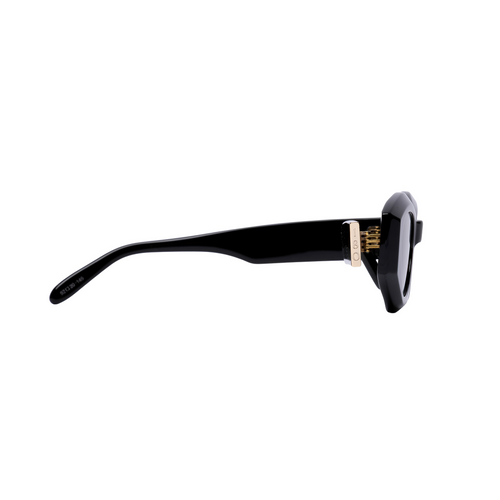 Rufus Gloss Black acetate sunglasses, ladies' designer eyewear