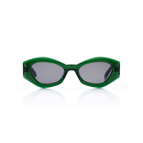 Unique Premium Designer Luxury Sunglasses | Rufus Transparent Green