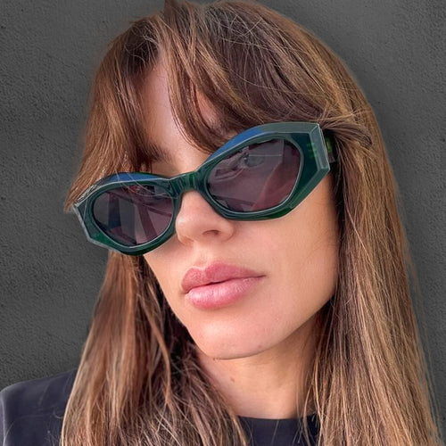 Rufus Transparent Green Acetate Ladies' Designer Sunglasses