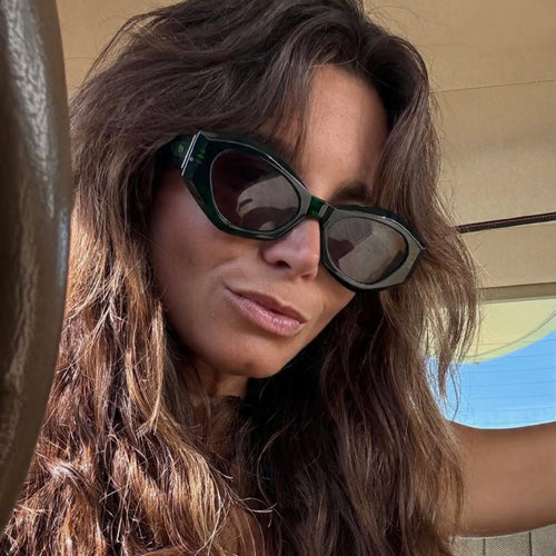 Rufus Transparent Green Acetate Ladies' Designer Sunglasses