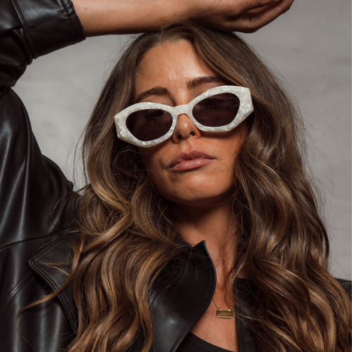 Rufus Pearl White Designer Sunglasses Luxury Acetate Frame