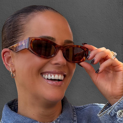 Rza Burnt Havana oversized designer sunglasses Australia