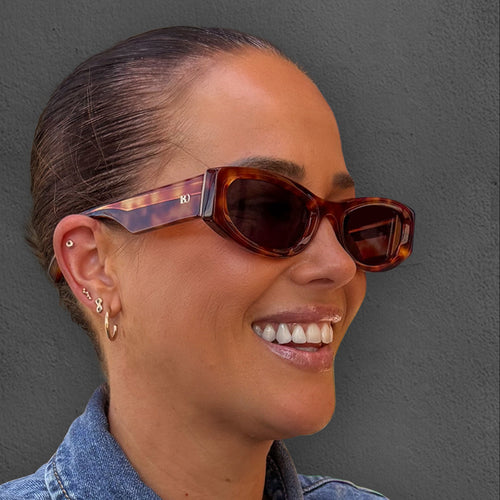 Rza Burnt Havana oversized designer sunglasses Australia