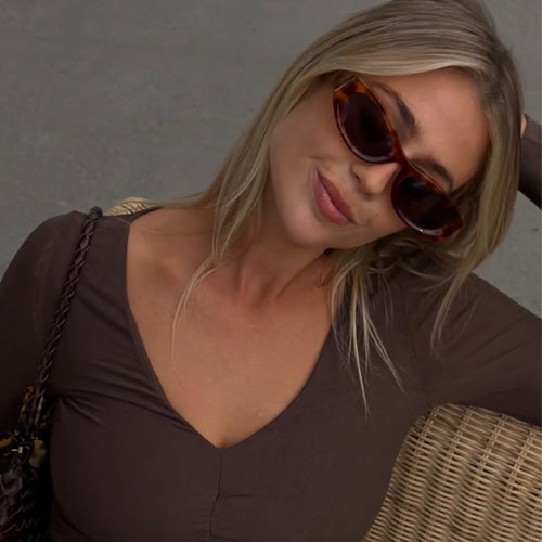 Rza Burnt Havana Oversized Designer Sunglasses Australia