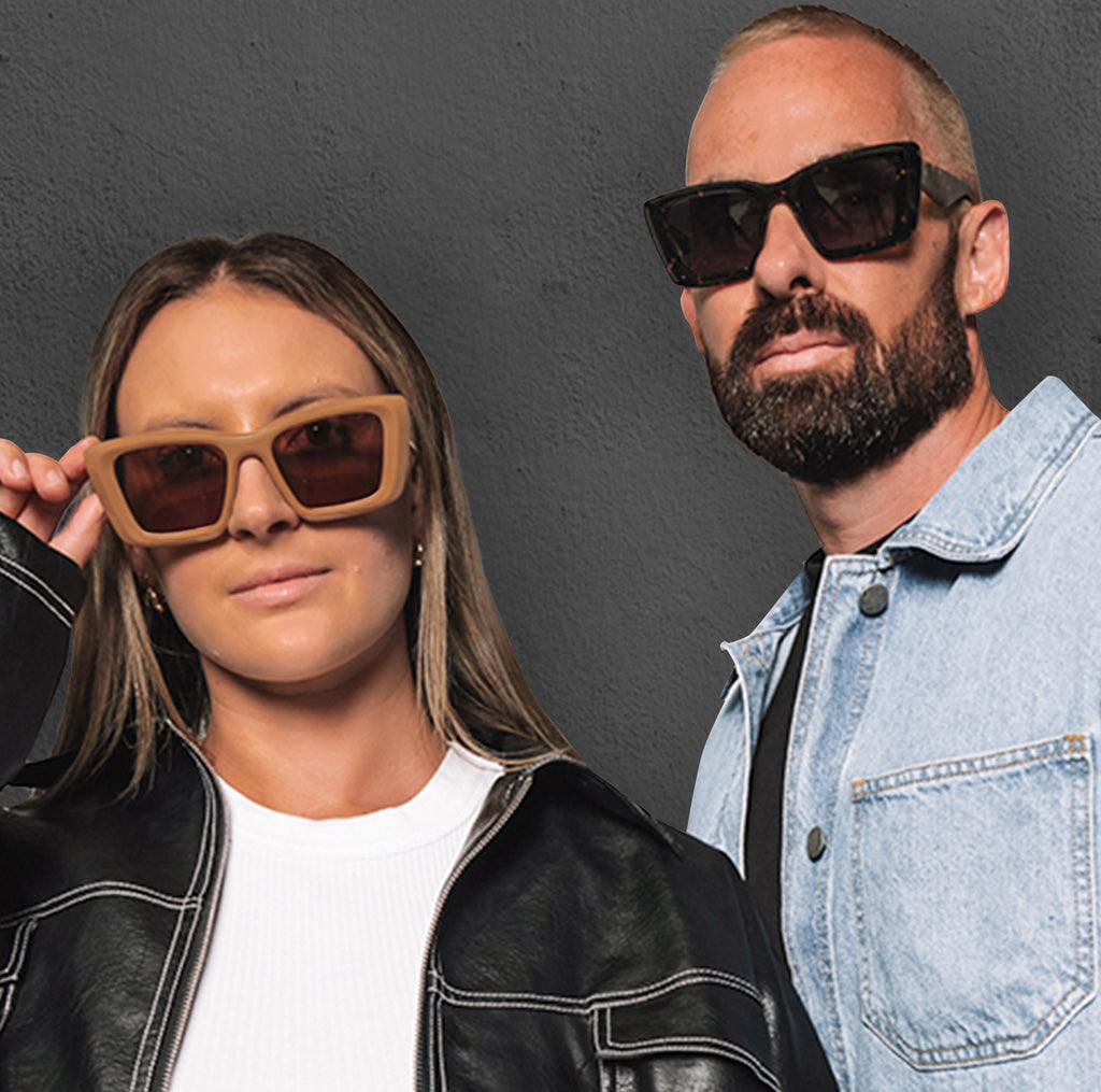 Zaii Tan Oversized Cat Eye Designer Sunglasses Brown Lens