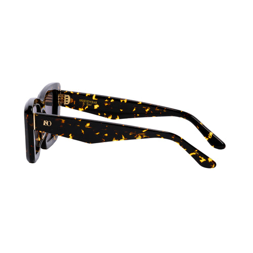 Zaii Havana Scales oversized cat eye designer sunglasses
