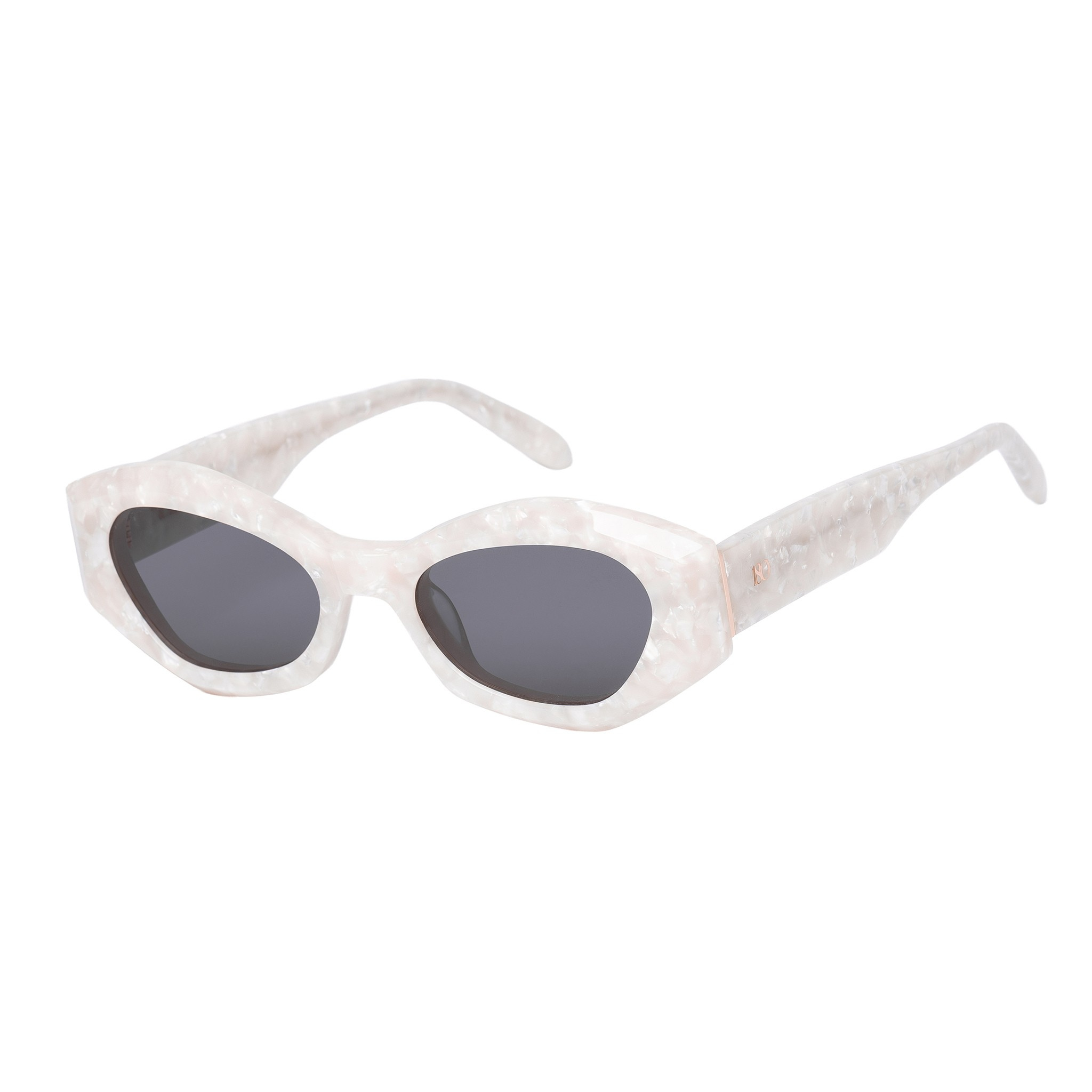 Rufus' ft. Pearl White Black Lens Designer Sunglasses - 180EYEWEAR