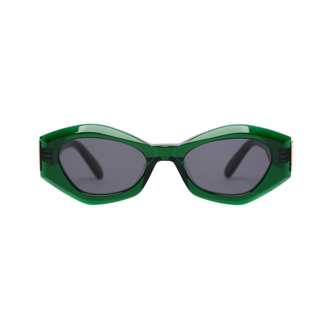 Rufus Transparent Green Acetate Ladies' Designer Sunglasses