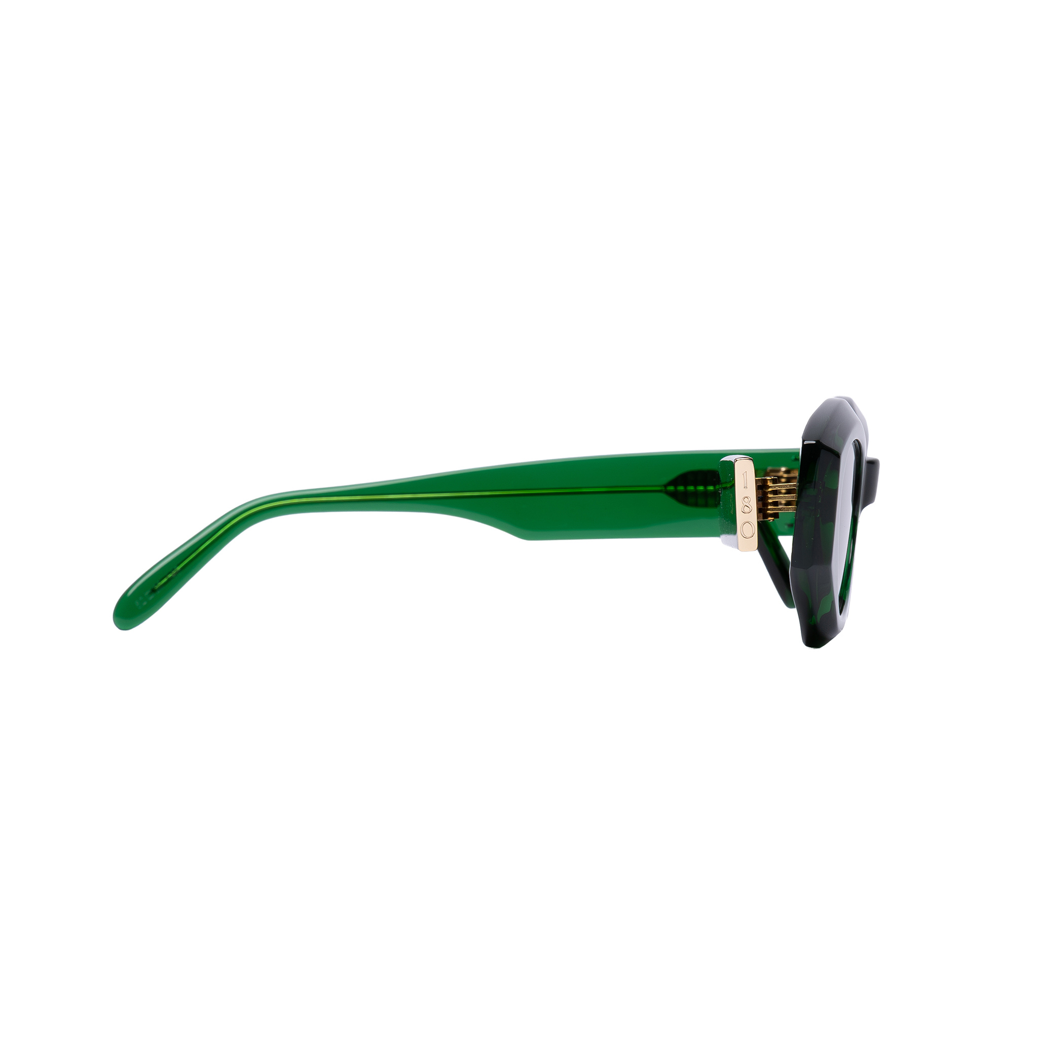 Rufus' ft. Transparent Green Black Lens Designer Sunglasses
