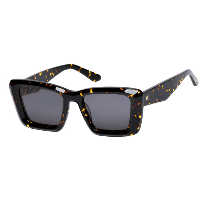 Zaii Havana Scales oversized cat eye designer sunglasses