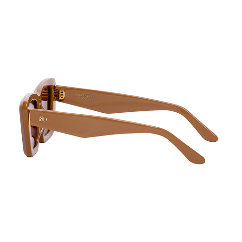 Zaii Tan Oversized Cat Eye Designer Sunglasses